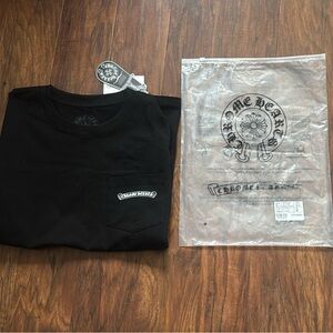 Chrome Hearts Black Pocket Tee with Signature Tab